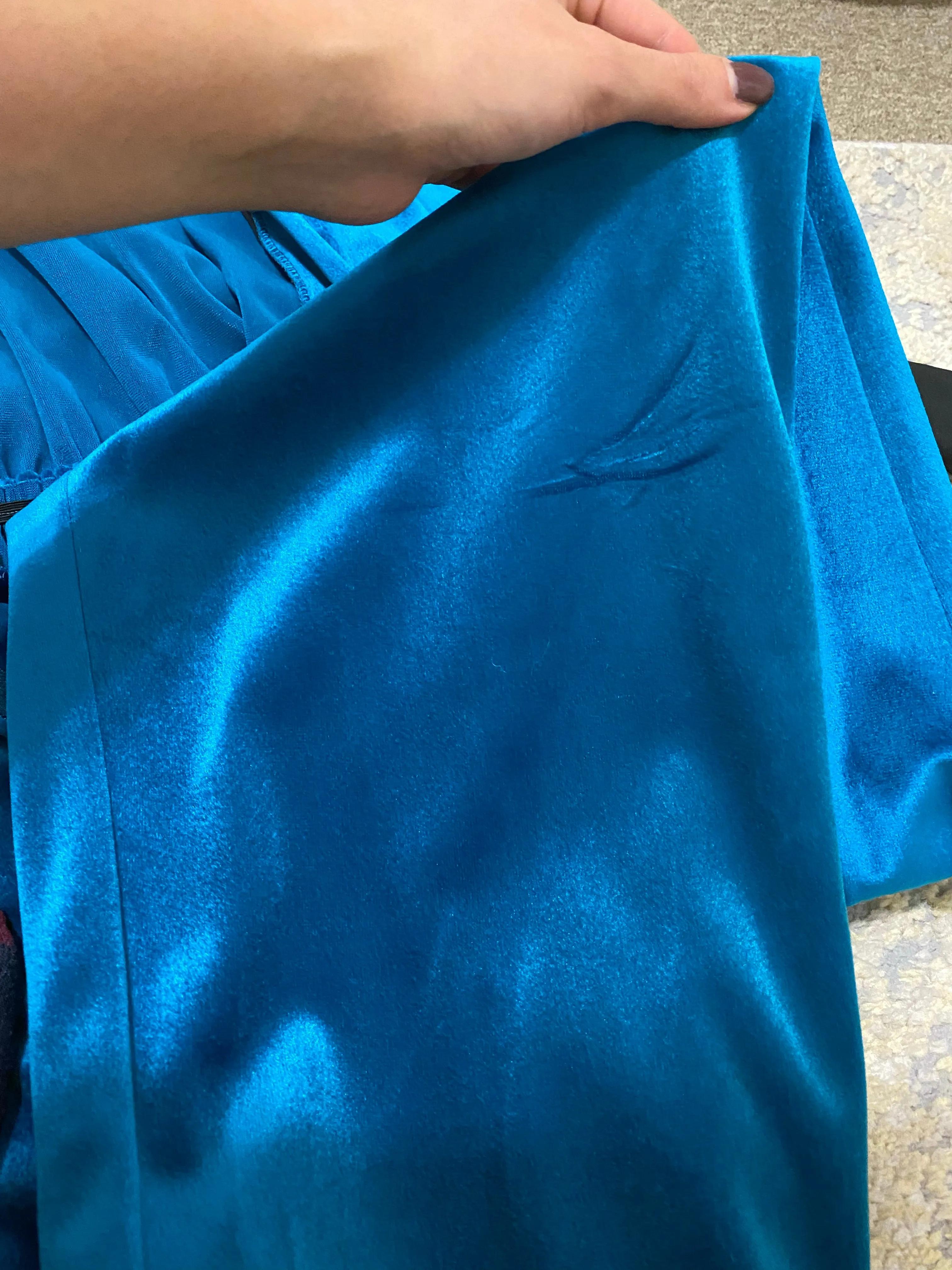 80’s Velvet Teal Jumpsuit (M)