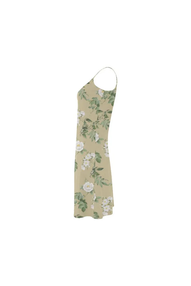 Beige Floral Alcestis Slip Dress