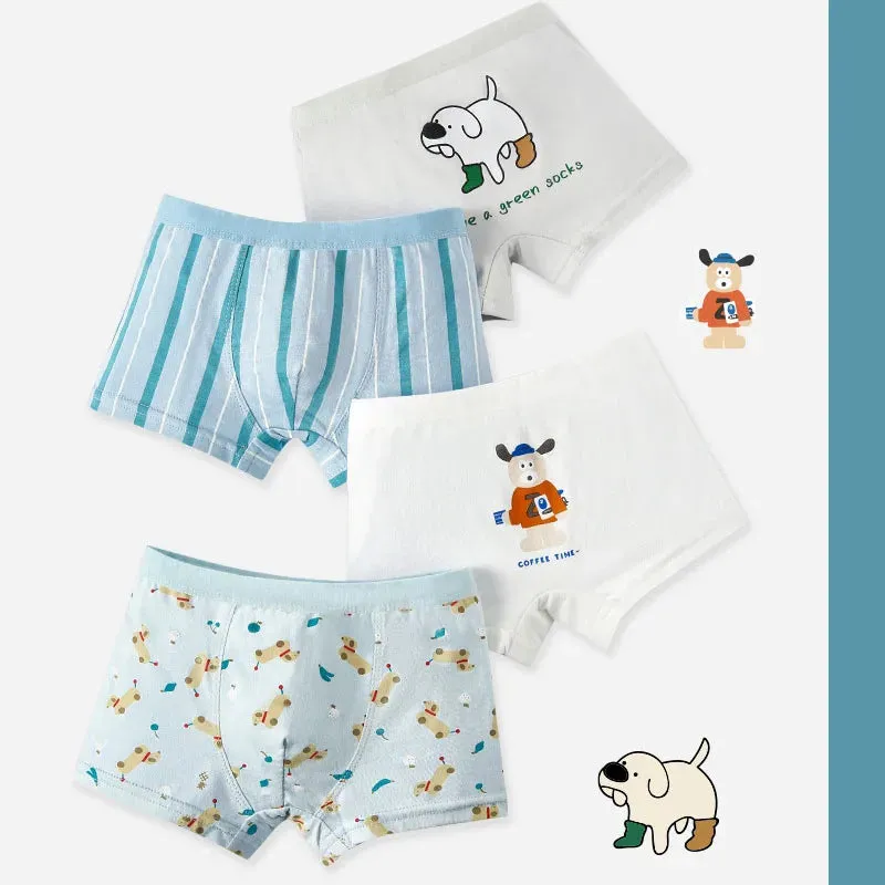 Boys Underwear Cotton Briefs 1-11Year-old Children's Boxer Kids Shorts Baby Underpants 4pcs