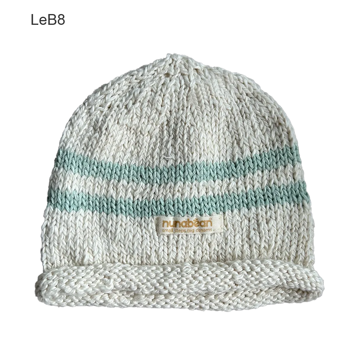 eco-baby stripey beanies (0-3m)