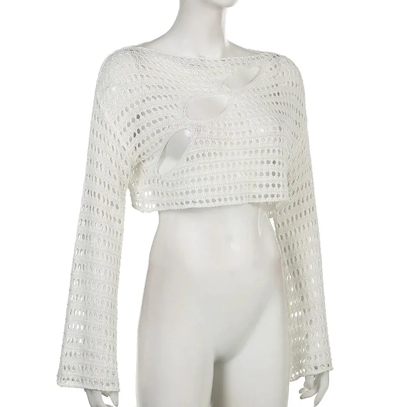 Fashionkova Yvonne Crop Knit Sweater