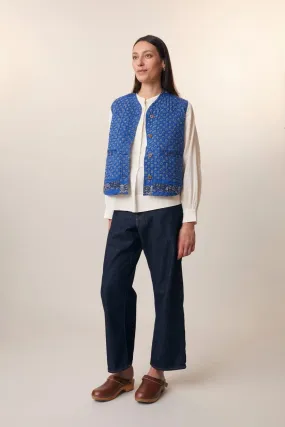 Gilet Paula N°742 Patchwork Royal Blue