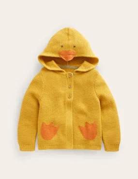 Novelty Knitted Hoodie-Honey Yellow Chick