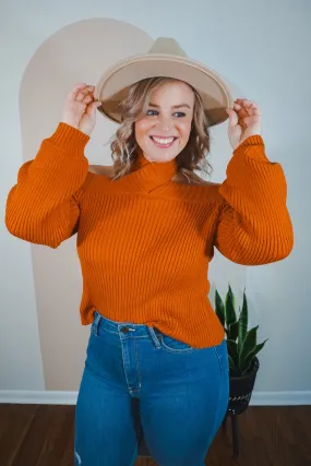 Off-The-Shoulder Cropped Sweater