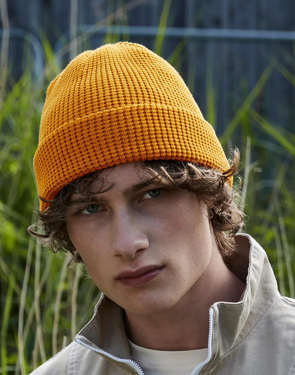 Organic Cotton Waffle Beanie - 95269