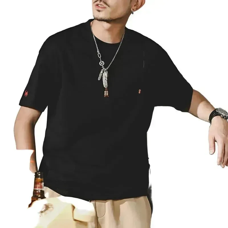 Short Sleeve Embroidered Spider White T-shirt