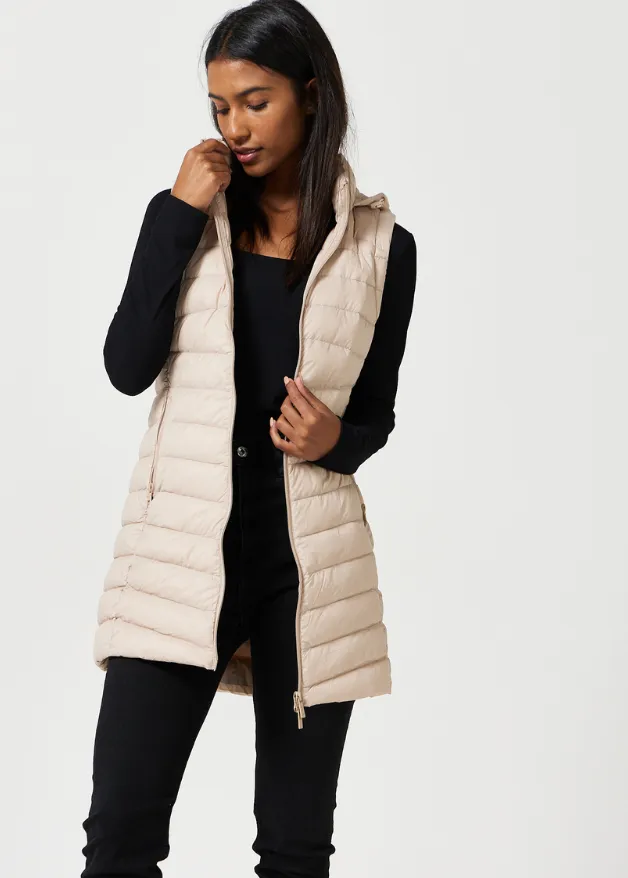 Stone Longline Duck Down Puffer Vest
